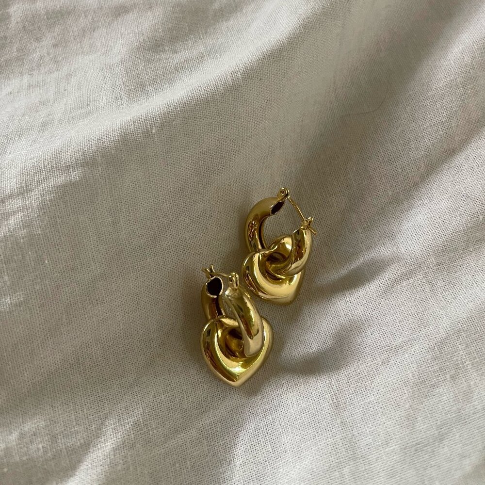 Gold Stainless Steel Titanium Steel Plating Earrings
